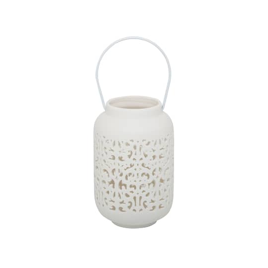 Flora Bunda&#xAE; 7.5&#x22; Celtic Knot LED Ceramic Lantern